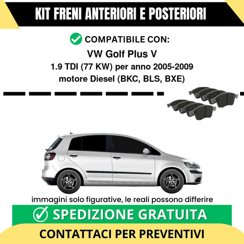 Pastiglie freno ant post vw - +,